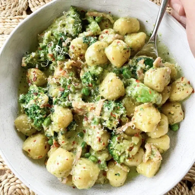 One Pot Creamy Pesto Gnocchi Recipe