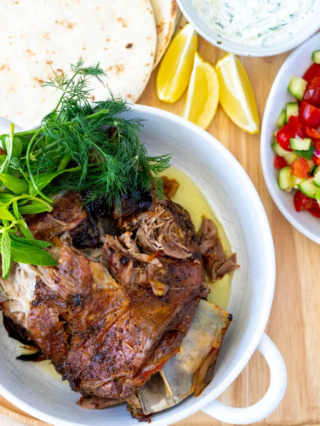 Greek Slow Roasted Lamb Shoulder Tacos