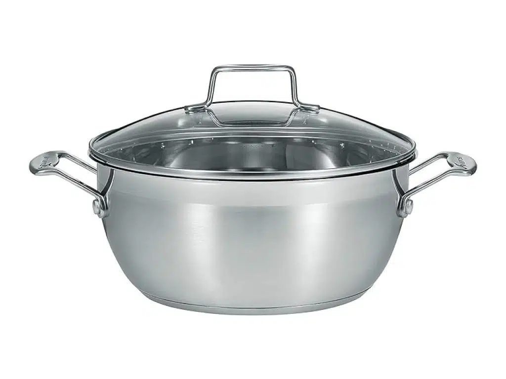 stainless steel pot (with lid)