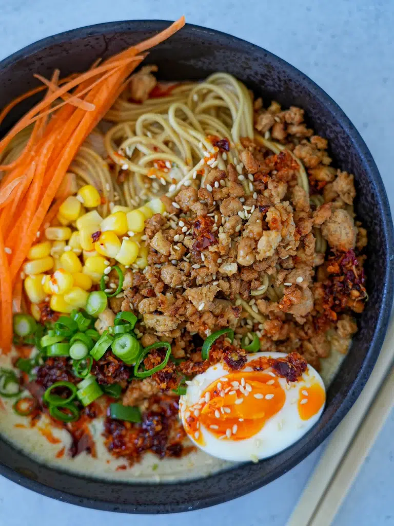 Quick Creamy Miso Chicken Ramen