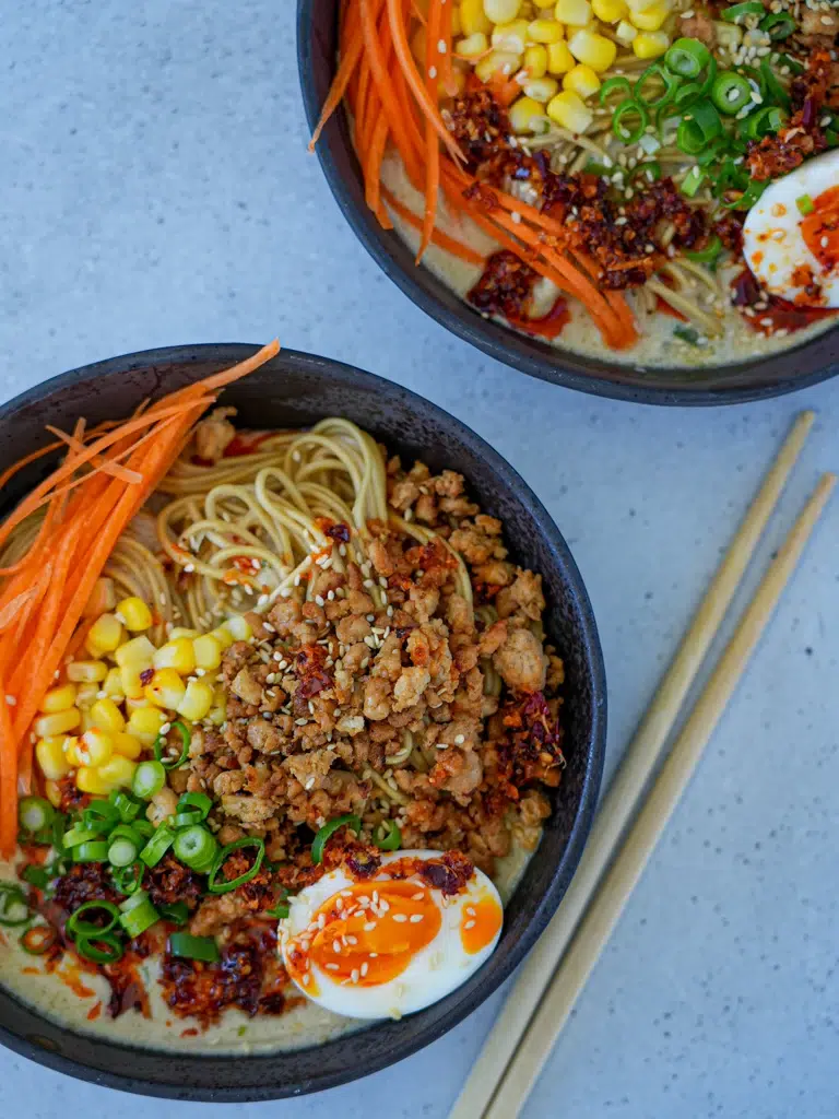 Quick Creamy Miso Chicken Ramen