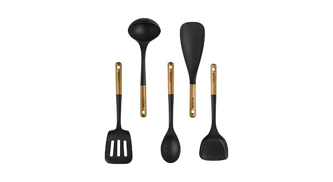 Staub Silicone Cooking Utensils, 5, Black