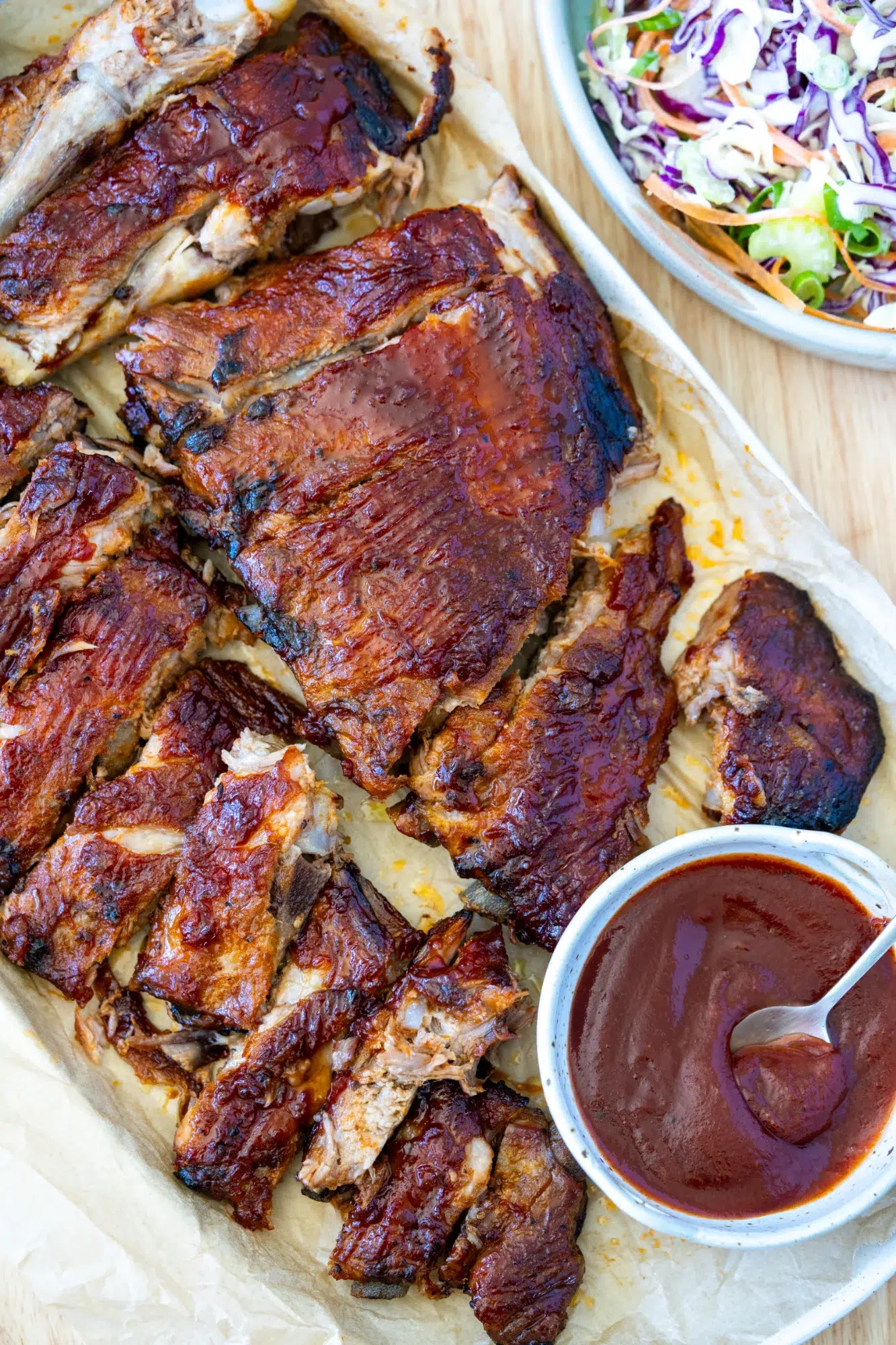 bbq pork rib recipe with coleslaw