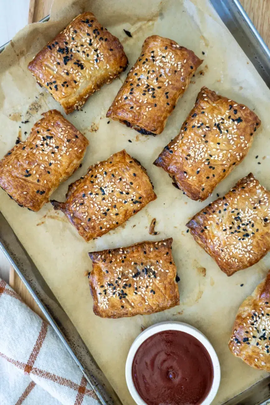 Homemade Sausage Roll Recipe fresh out of oven