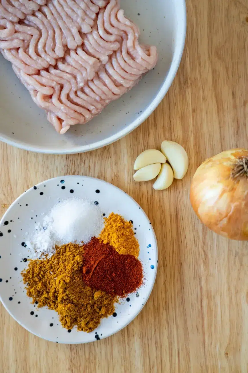 Speedy chicken mince satay recipe ingredients